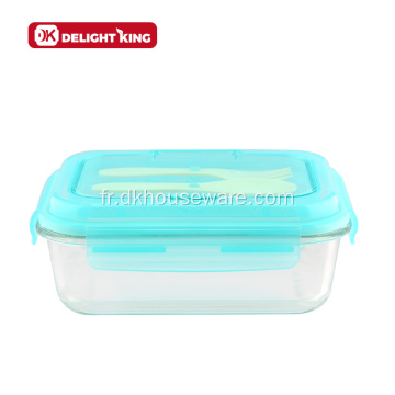 BoroSilicate Glass Storage Conteneur de conteneurs Boîtes à lunch Set